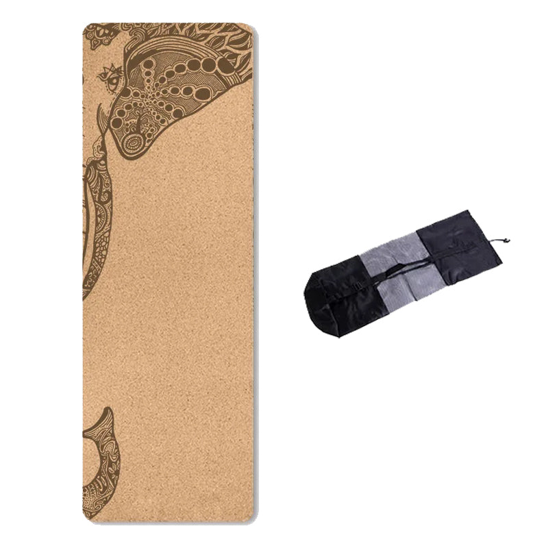 Natural Cork TPE Non-Slip Yoga Mat