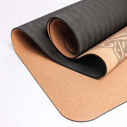 Natural Cork TPE Non-Slip Yoga Mat